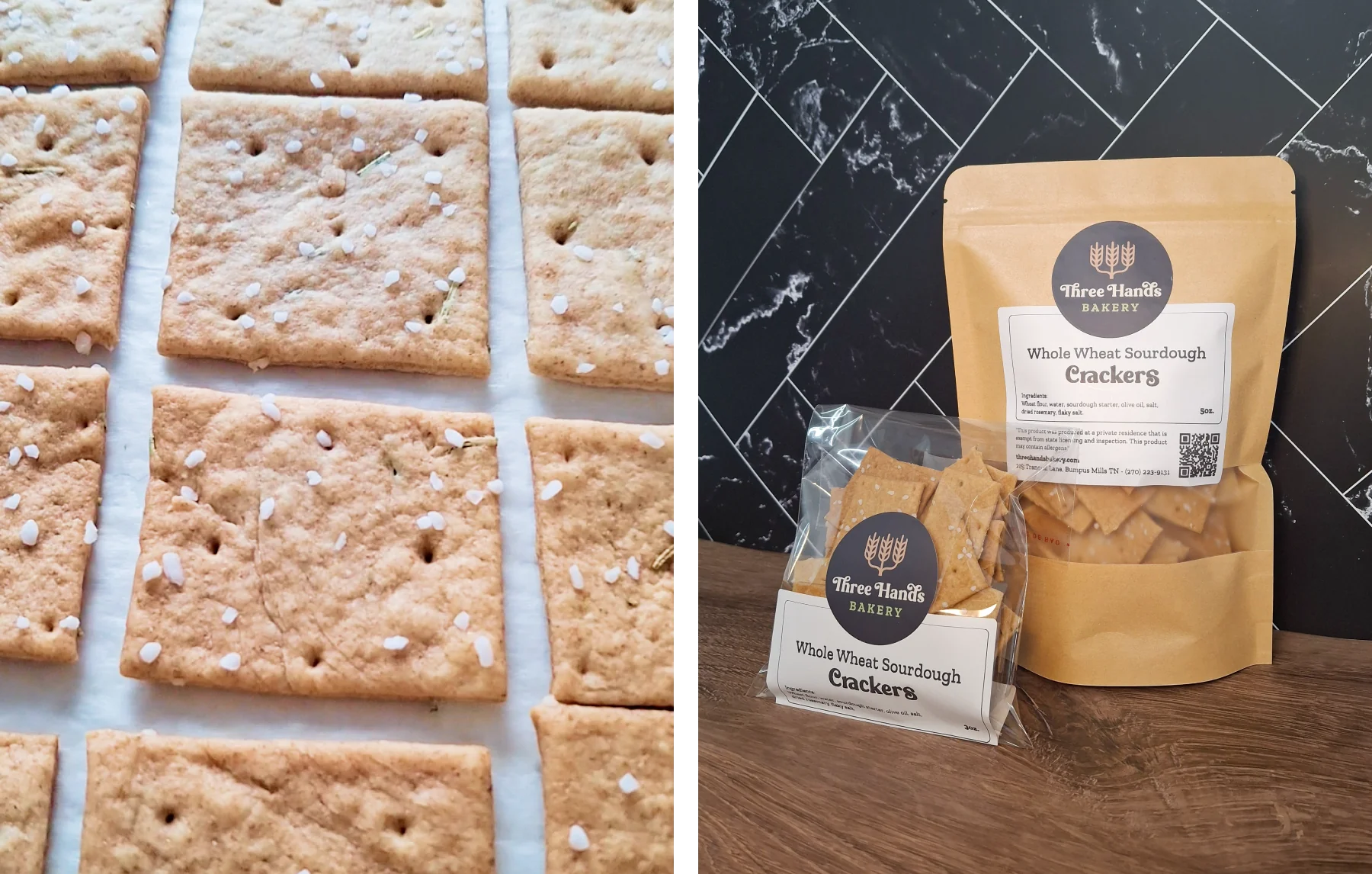 Finished Sourdough Crackers